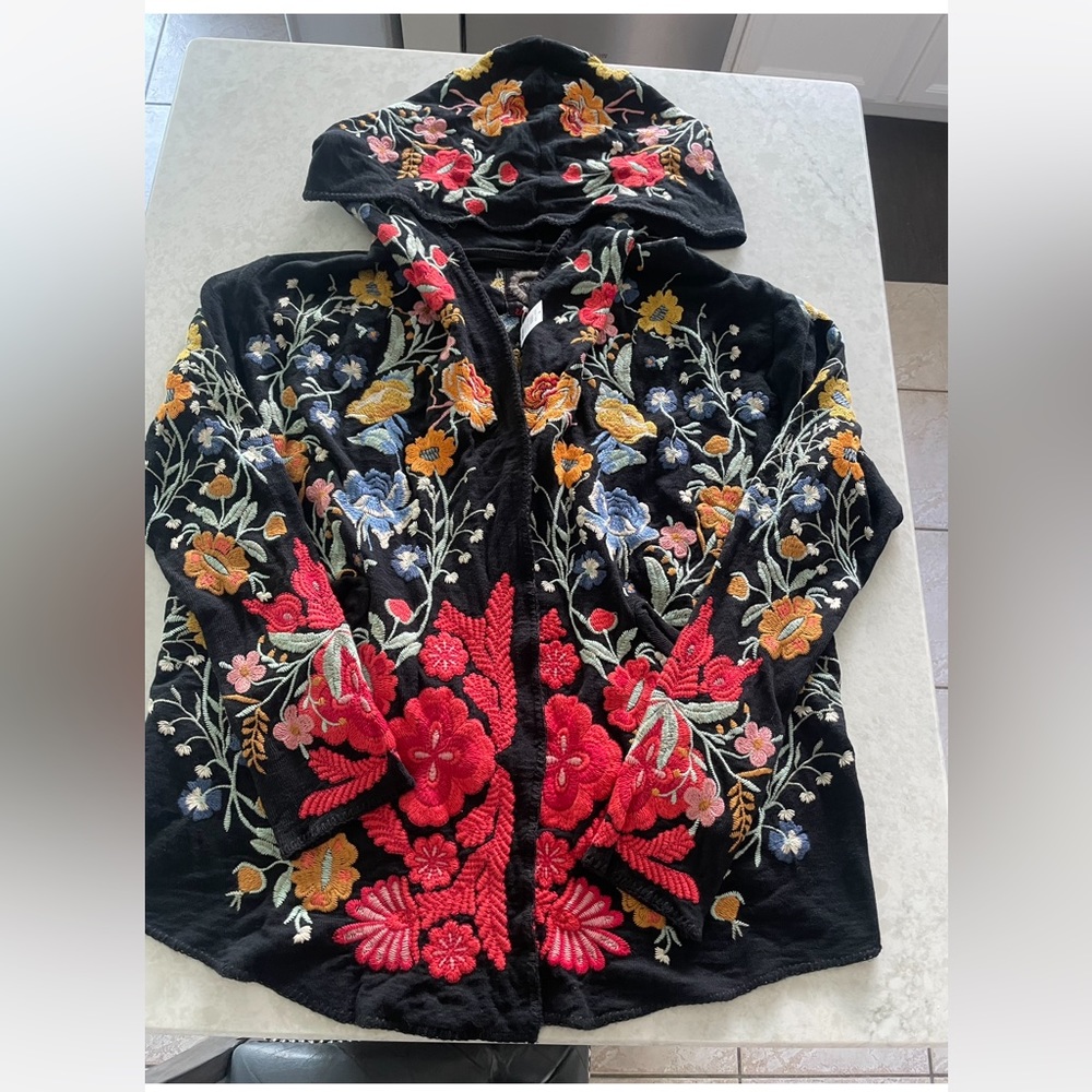 Johnny Was Biya Cardigan Hoodie size Medium. New with tags.